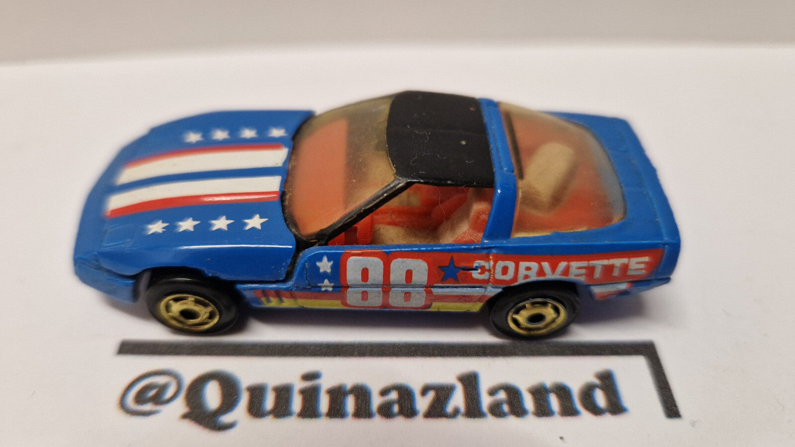 Hot wheels 1989 speed fleet Corvette stingray  version sac beige et tampo  (A11)