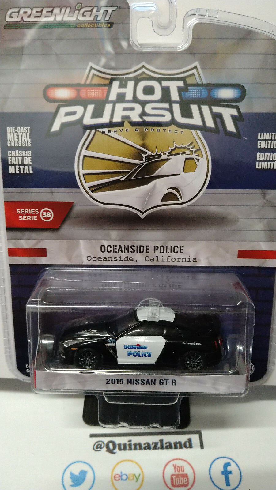 Greenlight Hot Pursuit 2015 Nissan GT-R  (NG12)