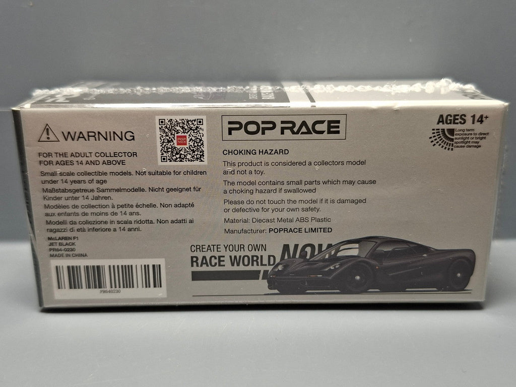 Pop Race 1/64 McLaren F1  Jet Black (CP06)