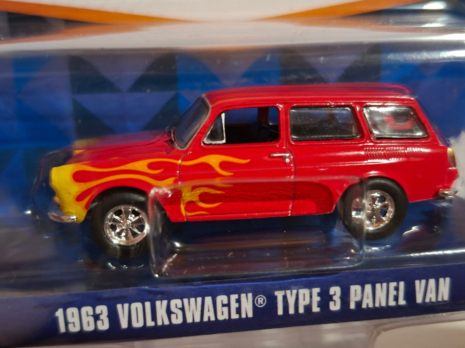 Greenlight Club V-Dub série 21 1963 Volkswagen Type 3 panel van Flames  (NG49)