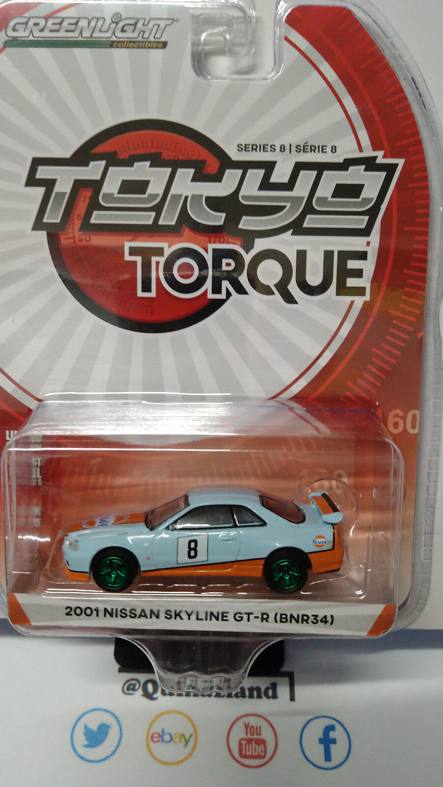 Greenlight Tokyo torque  2001 nissan skyline gt-r Chase Gulf (NG46)