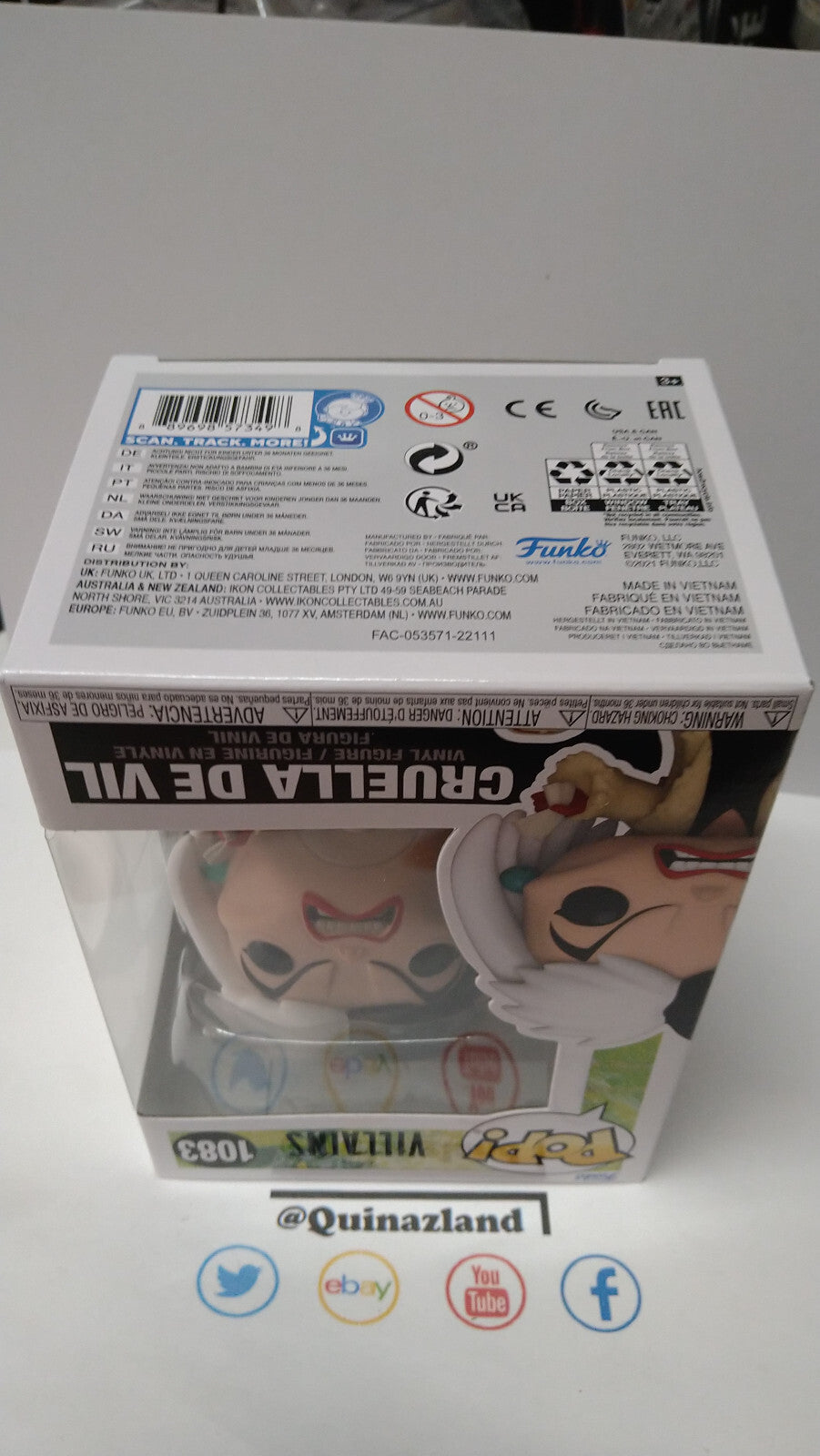 Funko Pop! DISNEY Villains 1083 Cruella de Vil (FU27)