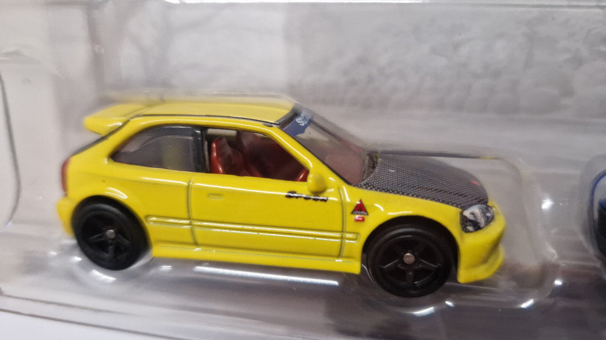 Hot Wheels Premium 2-pack Mix R ’99 Honda Civic TYPE R (EK9)  Honda Civic (CT15)
