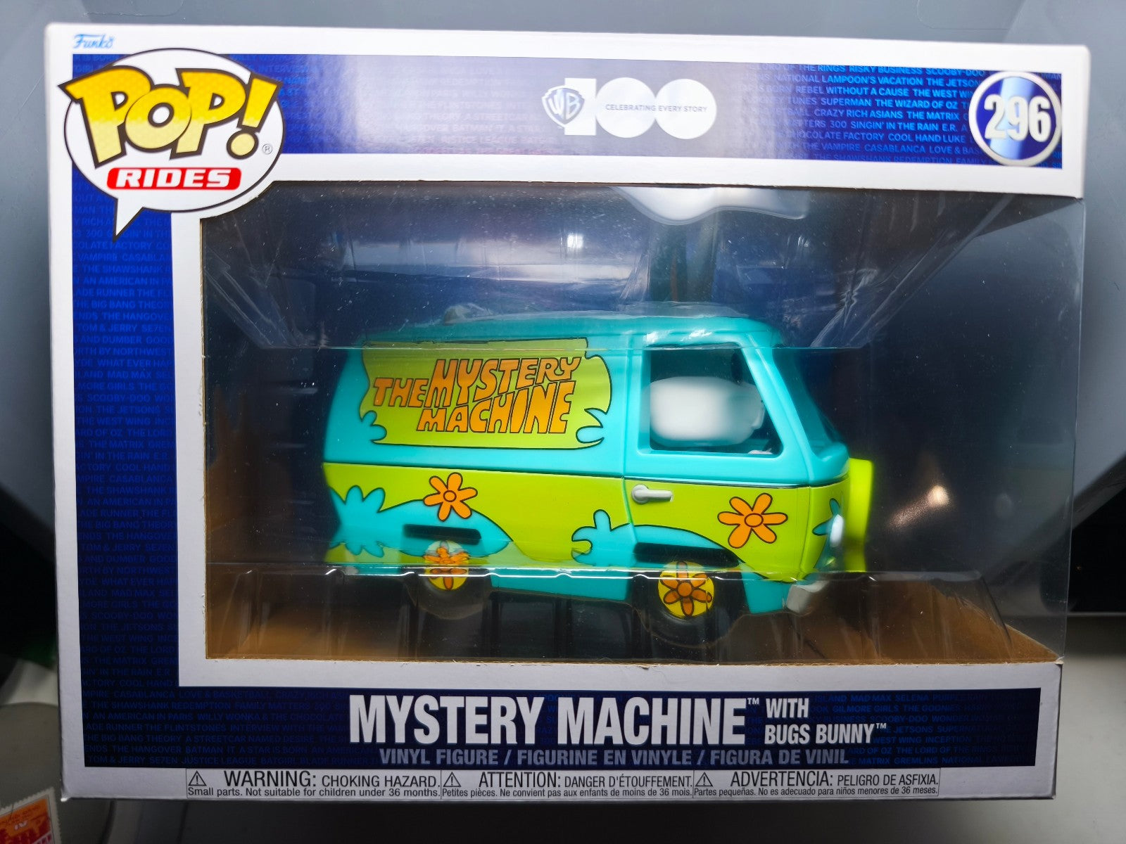 Funko Pop! Warner Bros Ride Super DLX N° 296 Mystery Machine W/ Bugs (Cart)