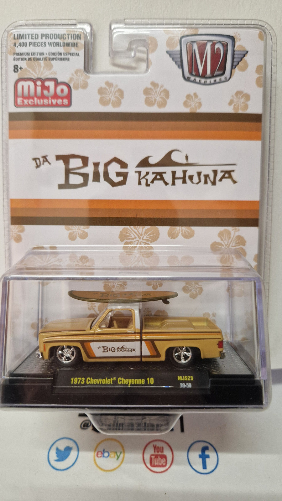 M2 Machines Da Big Kahuna 1973 Chevrolet Cheyenne 10 Exclusive Mijo (NG68)