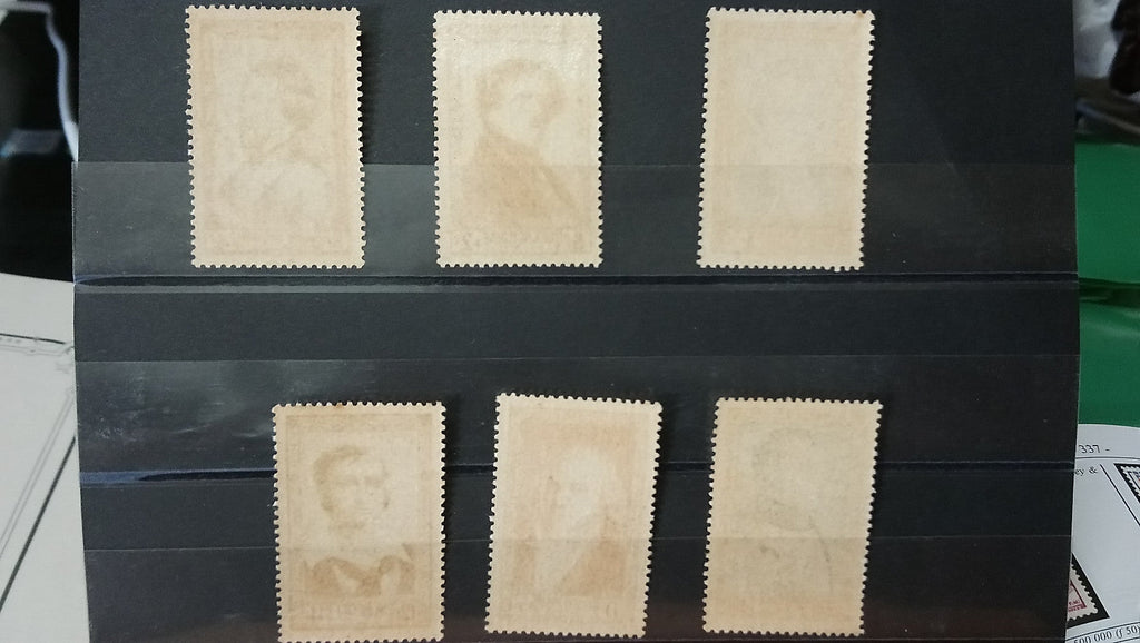 lot 6 Timbres France Personnages célèbres du XIX siècle 1951