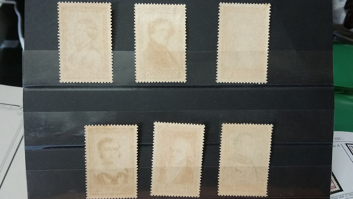lot 6 Timbres France Personnages célèbres du XIX siècle 1951