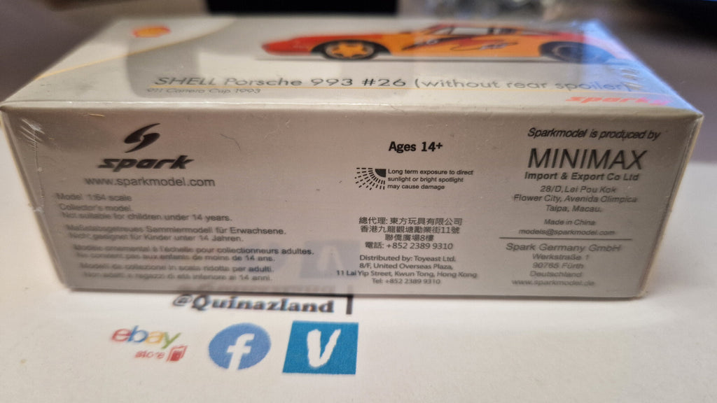 Tiny Toys made by Spark 1993 Porsche 993 Carrera Cup Shell  (NP43)