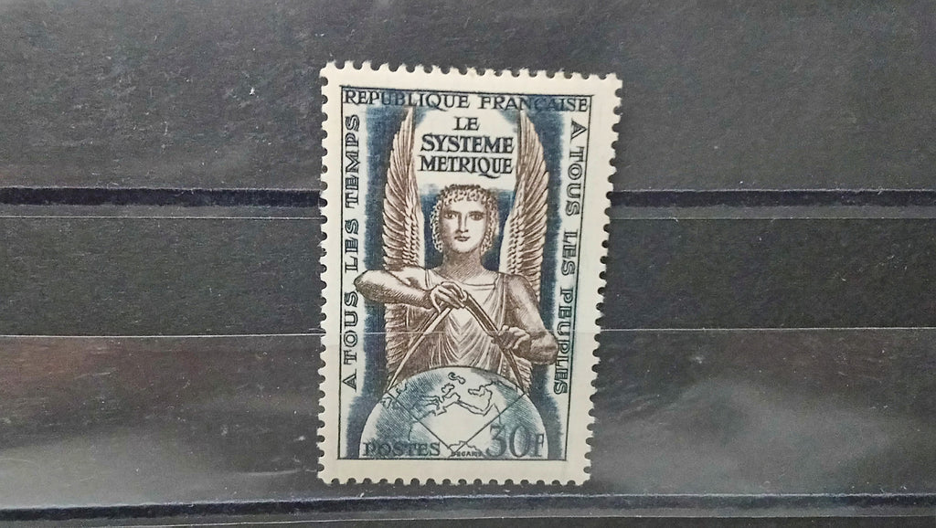 Timbres France 30f Système métrique 1954