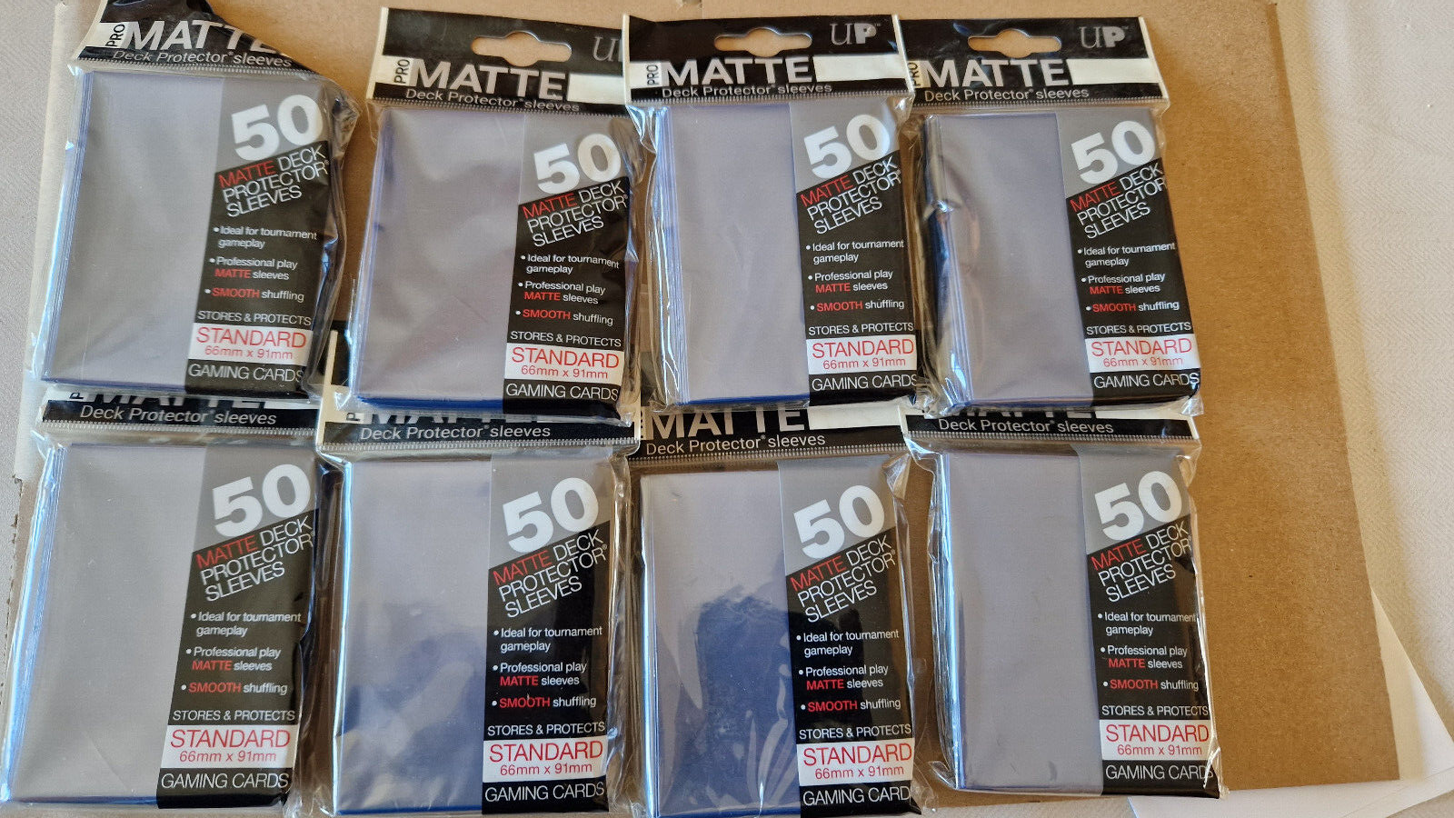 Ultra Pro Standard Pro Matte 10*50 Sleeves 66mm X 91mm couleur bleu