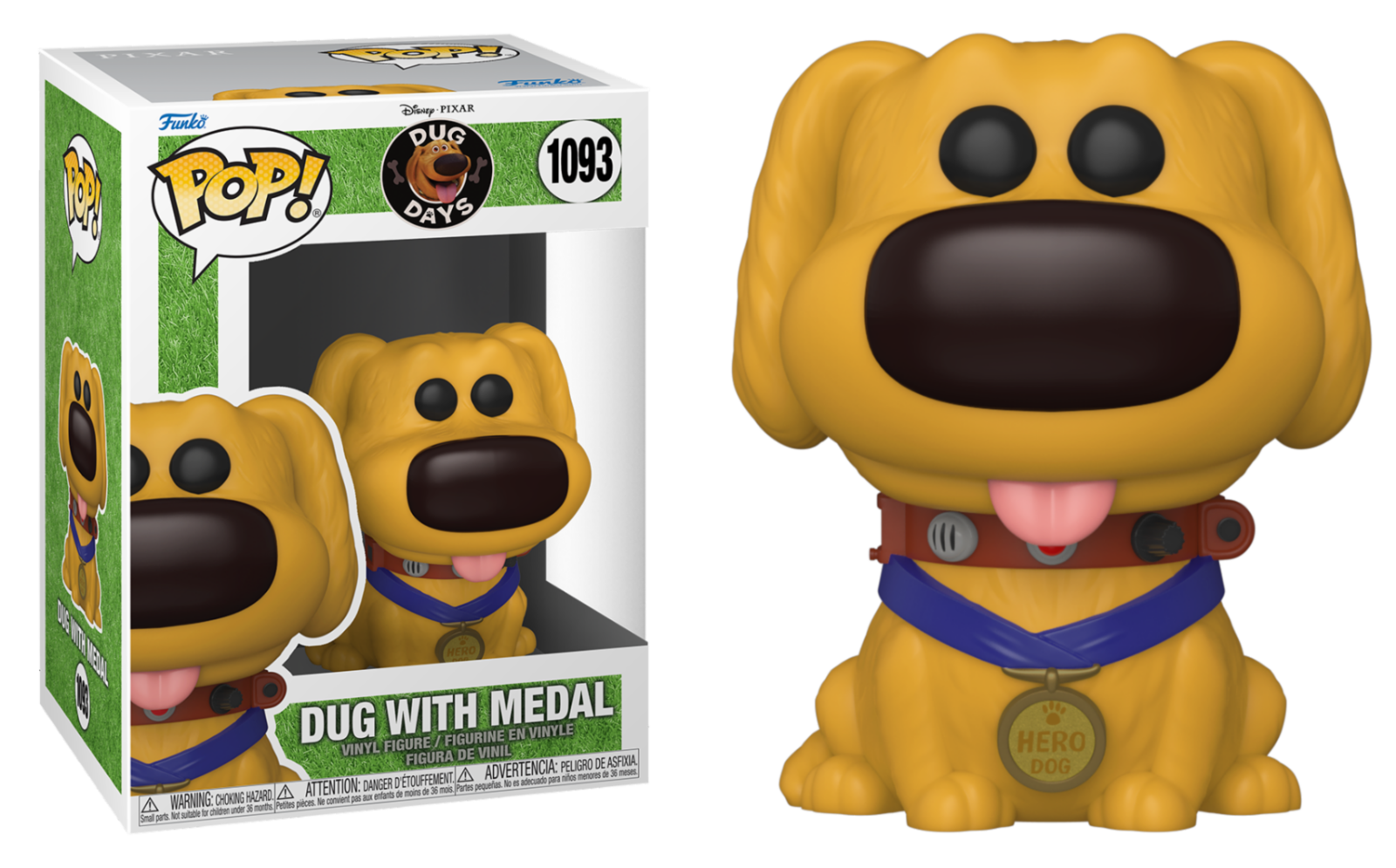 Funko Pop! Disney Pixar DUG DAYS #1093 Dug with medal (F34)