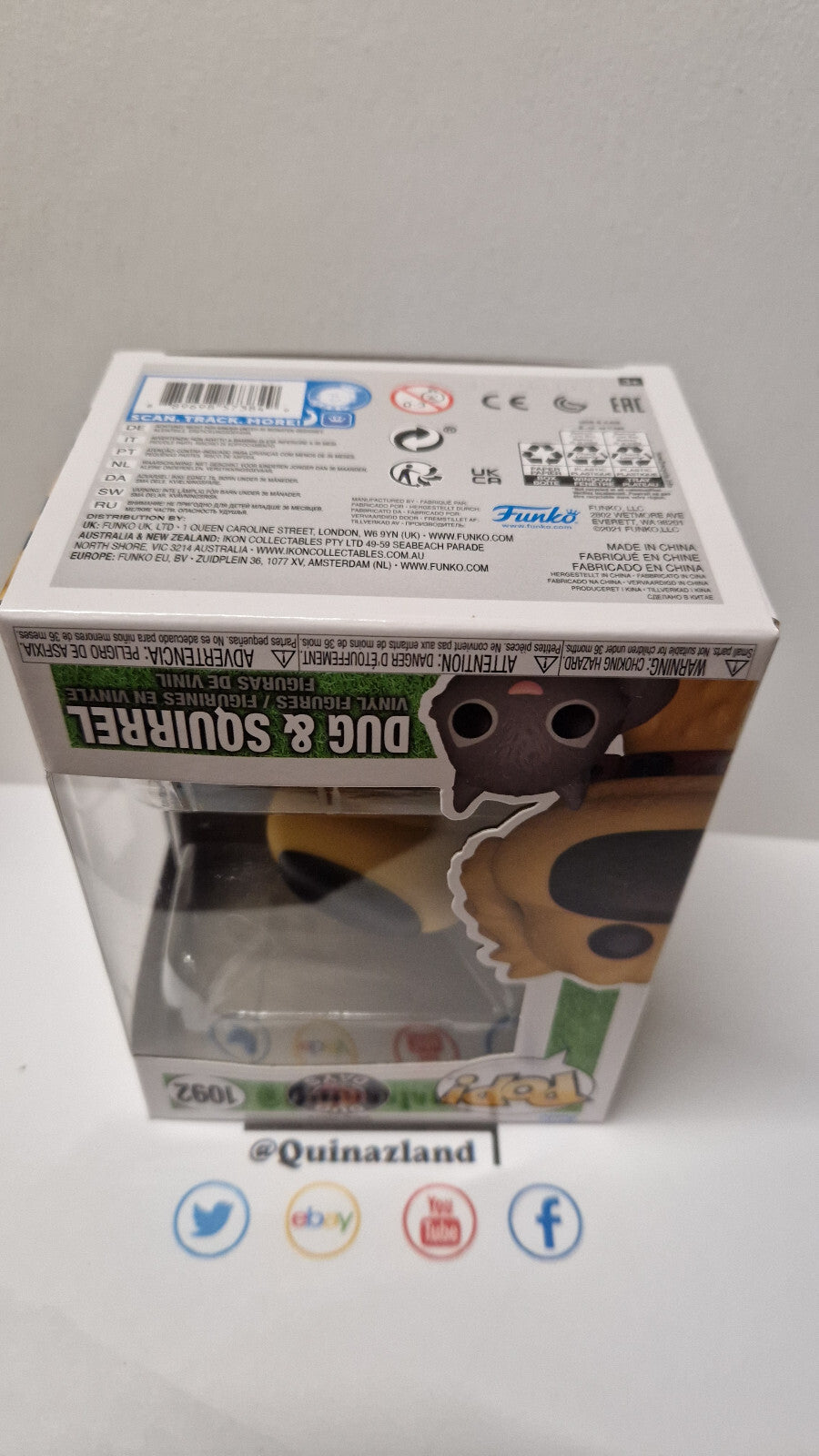 Funko Pop! Disney Pixar DUG DAYS #1092 Dug & squirrel (F34)