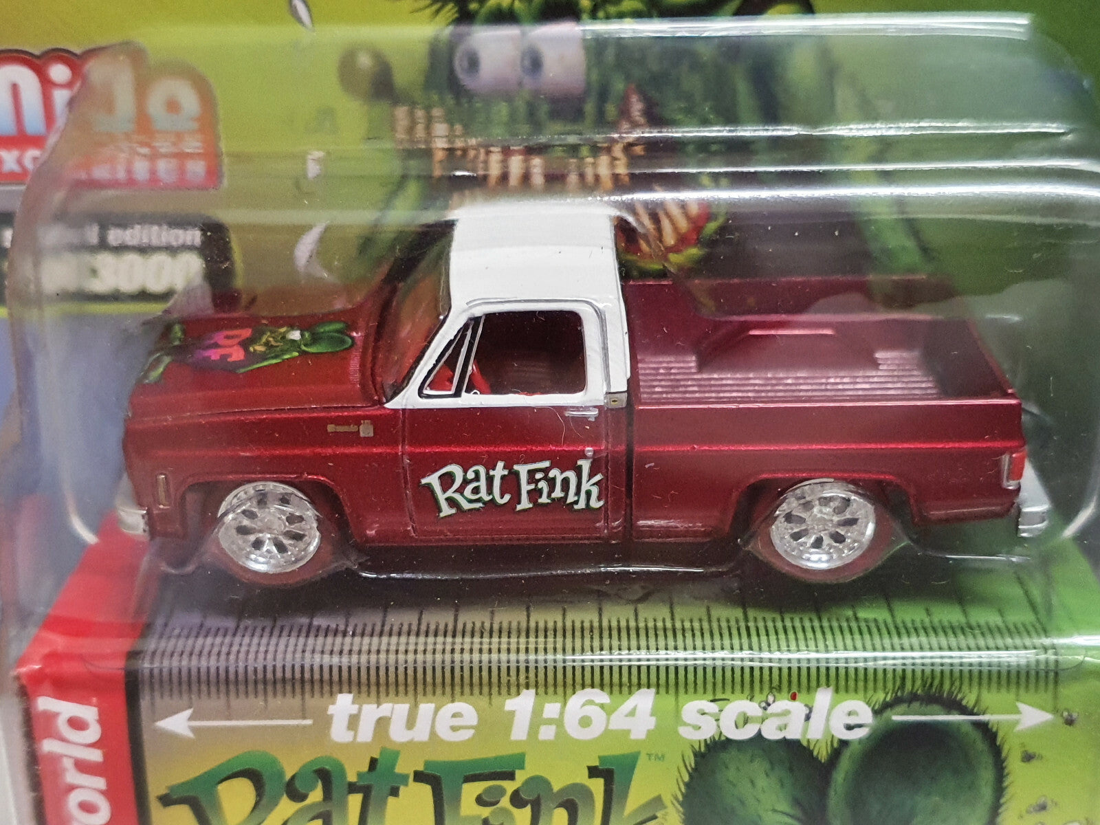 Auto Word Ultra Red Rat Fink 1978 Chevrolet Cheyenne C10 Chase  (NG04)
