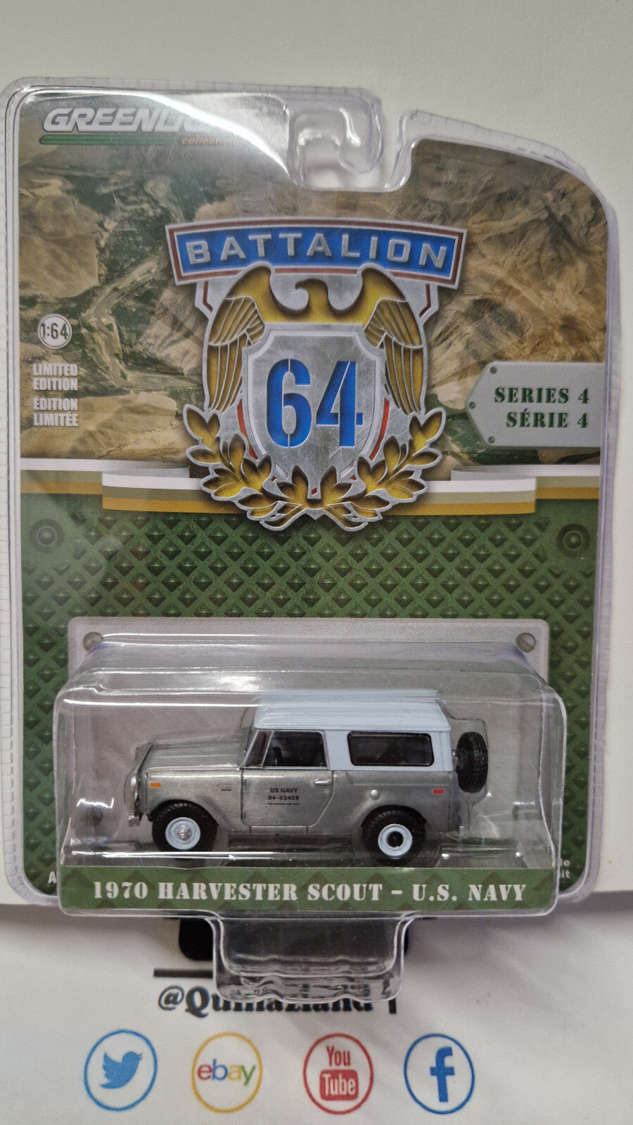 Greenlight Battalion 64 Series 4 1970 harvester scout Chase   (NG29)
