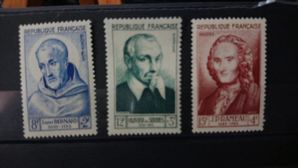 Lot 6 Timbres France personnages célèbres du XII au XIX siècle 1953