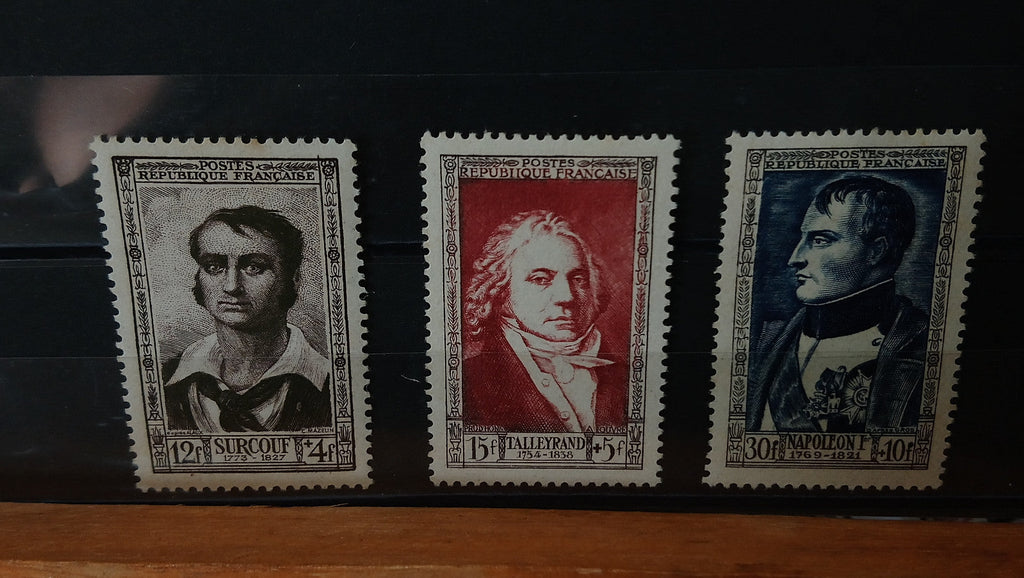 lot 6 Timbres France Personnages célèbres du XIX siècle 1951