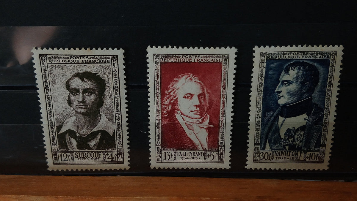 lot 6 Timbres France Personnages célèbres du XIX siècle 1951