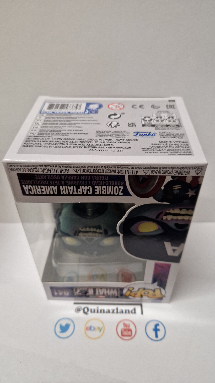 Funko Pop! MARVEL WHAT IF 941 Zombie Captain America (F42)