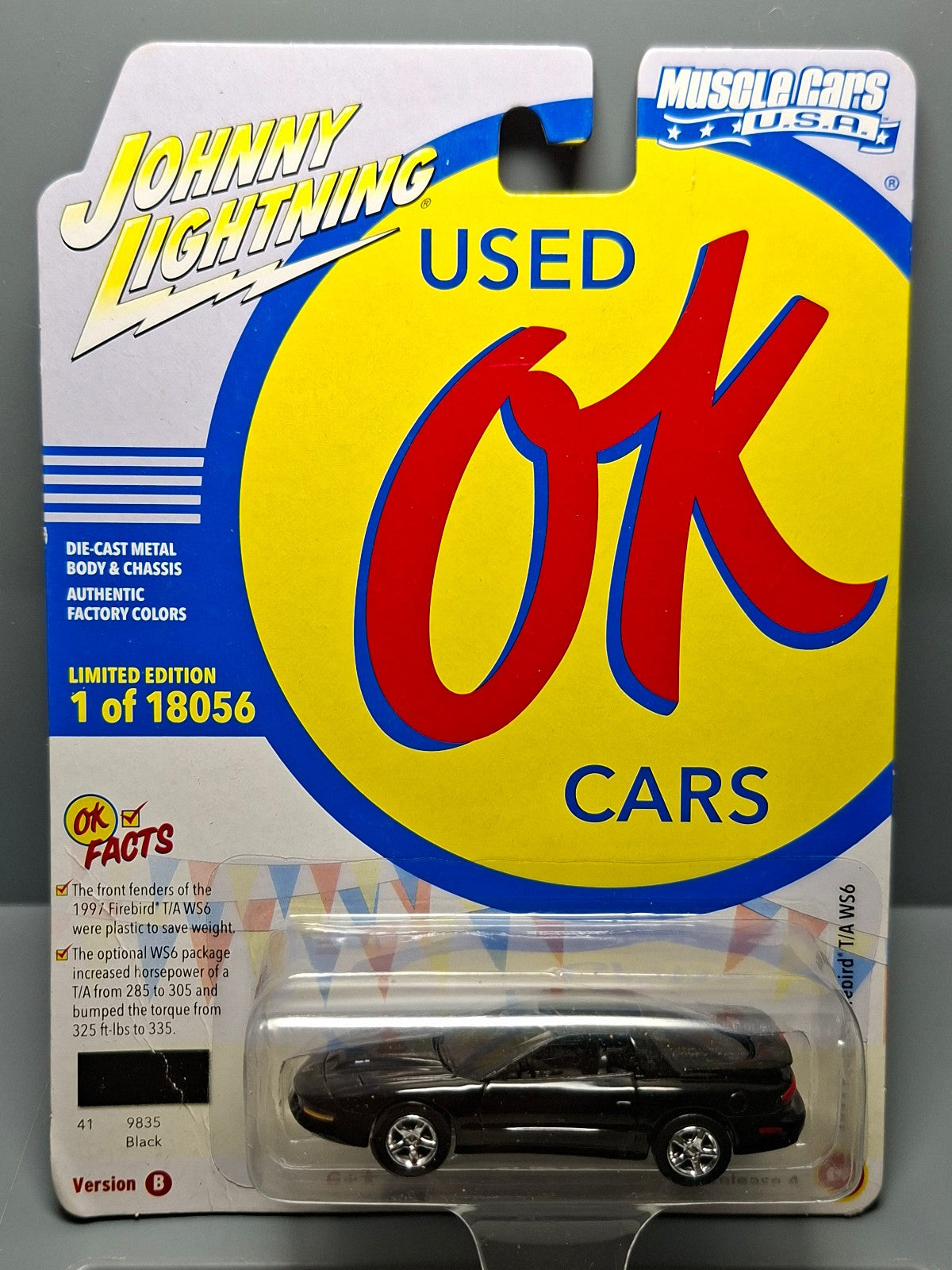 Johnny Lightning 2021  OK used cars  1997 Pontiac Firebird T/A WS6 (NG03)