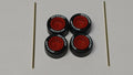 Set de jantes Dunlop rouge  15 branches pneu gomme pour Custom (ET)
