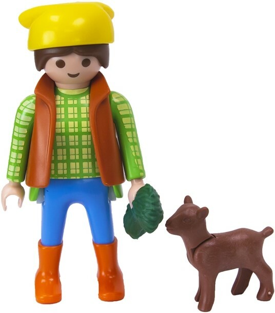 Playmobil personnage paysanne avec chèvre