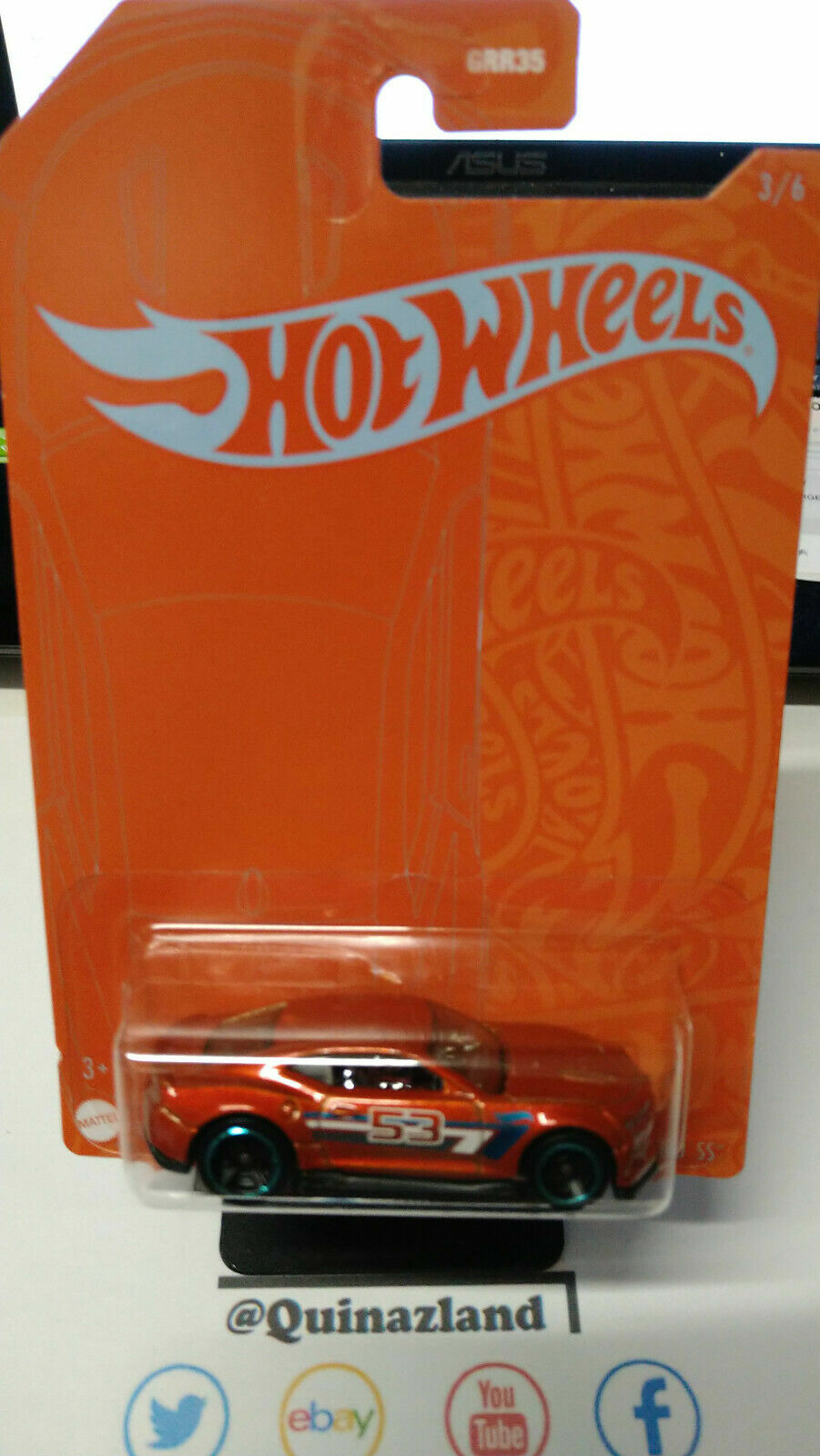 Hot Wheels 2021 Orange & Blue 53th Anniversary 18 camaro ss (NP52)