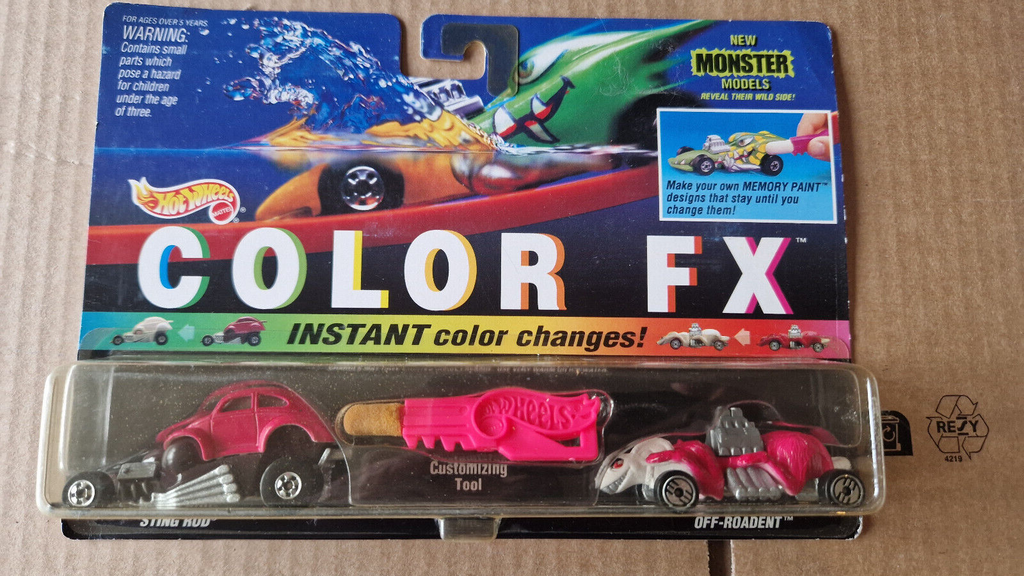 Hot Wheels 1995 color FX monster Sting rod & off-roadent (C10)