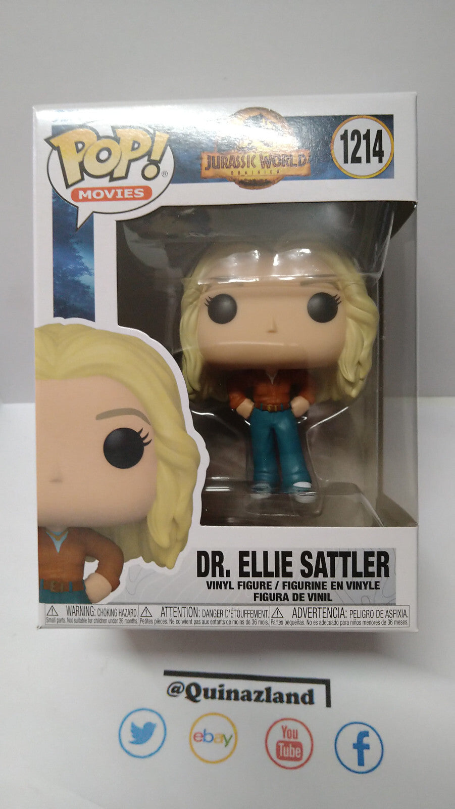 Funko Pop! JURASSIC PARK 2022 #1214 Ellie Sattler (FU17)
