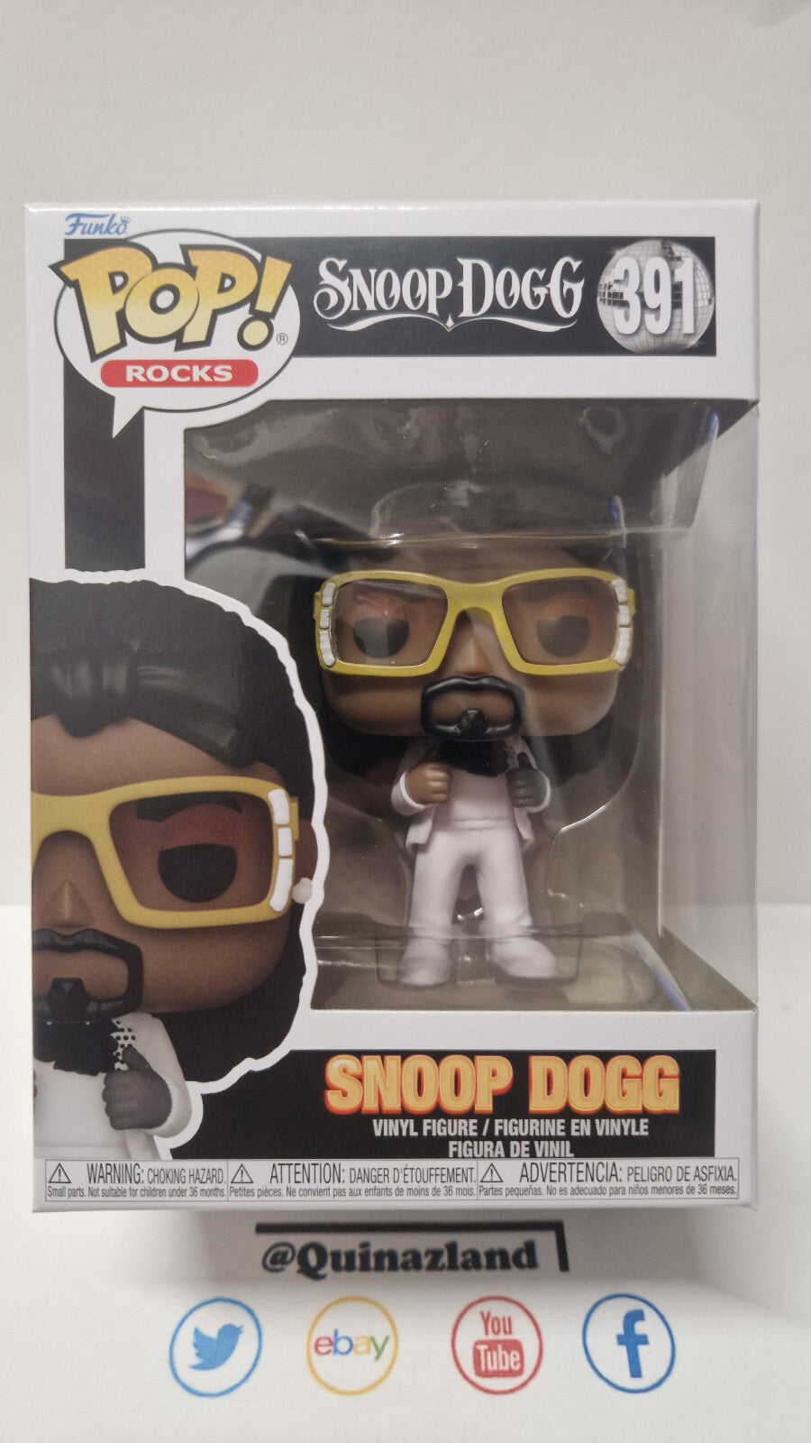 Funko Pop! Snoop Dogg  Pop Rocks N° 391 Snoop Dogg (F6)