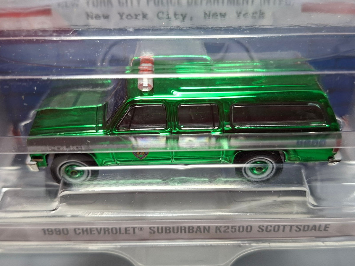 Greenlight Hot pursuit série 46 green Chase 1990 Chevrolet suburban K2500 (NG37)
