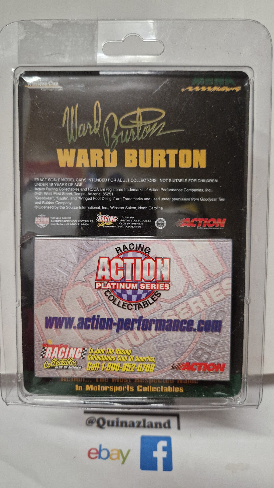 Action Ward burton 1997 pontiac grand prix MBNA america limitée 11016 exp (CP17)