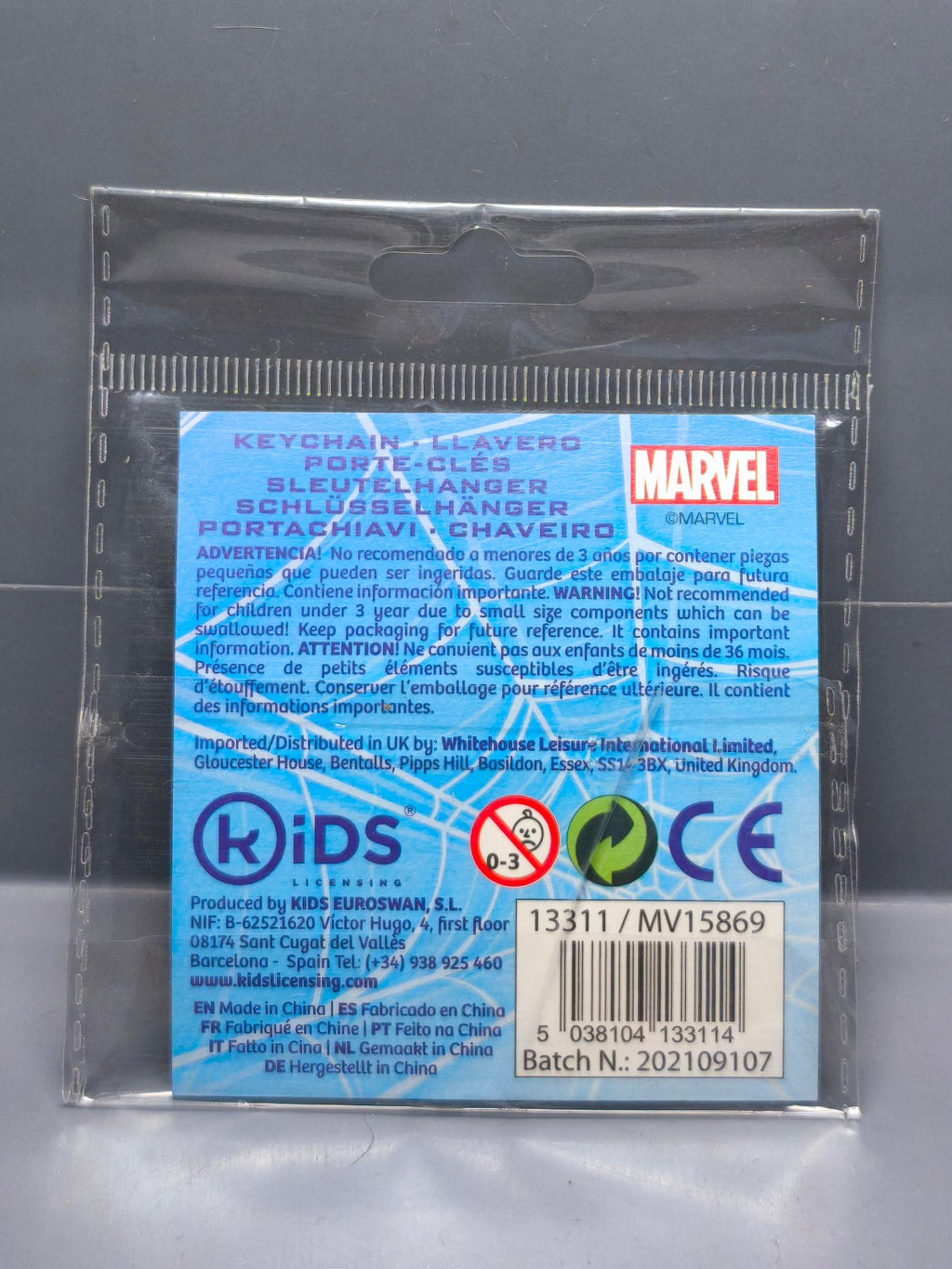 Porte clé silicone Spider-Man (Cart)