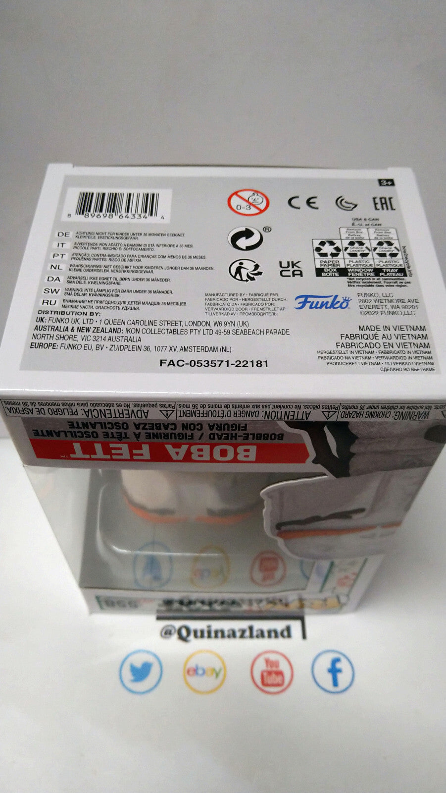 Funko Pop! STAR WARS HOLIDAY  N° 558 Boba Fett (F31)