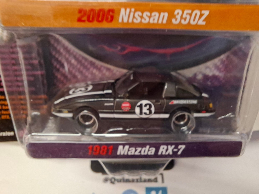 Johnny Lightning Pack Import Heat GT 2006 Nissan 350z & 1981 Mazda RX-7 (NG42)
