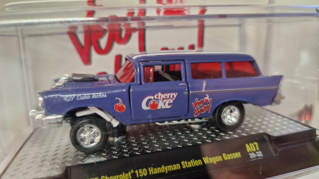 M2 Machines 1957 Chevrolet 150 Handyman Station Wagon GASSER CHERRY Coke  (NG81)