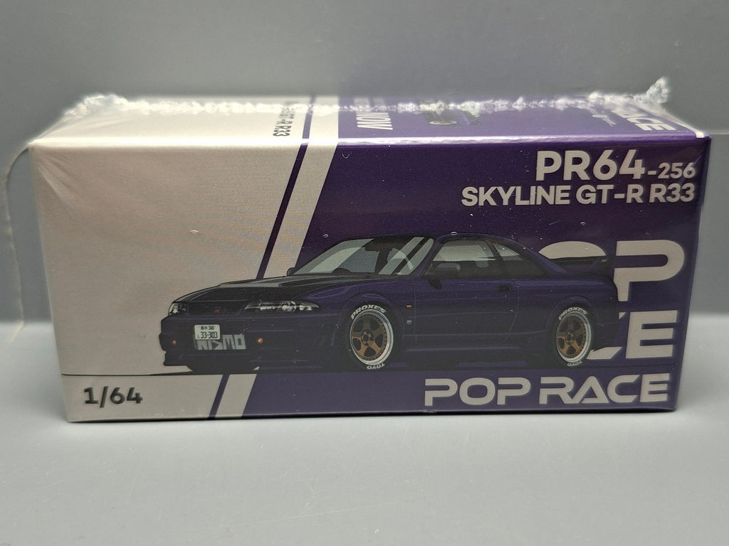 Pop Race 1/64 Nissan Skyline GT-R R33 Nismo Midnight Purple (CP06)