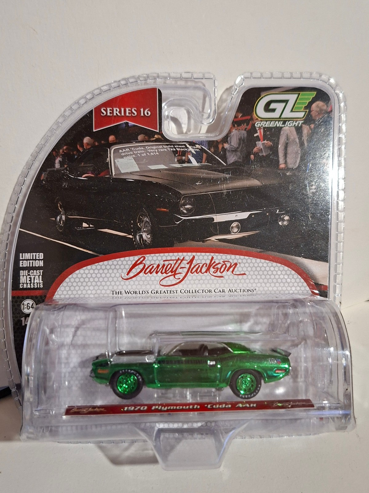 Greenlight Barrett Jackson series 16 Chase 1970 Plymouth cuda AAR   (NG55)