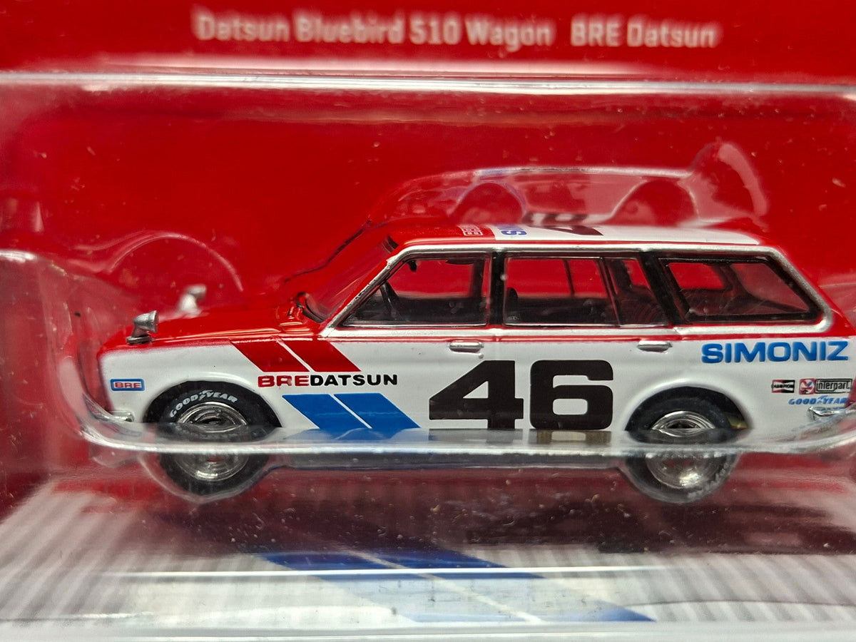 Tarmac 1/64 Datsun Bluebird 510 Wagon BRE #46, red/white/blue Indonesia  (CP20)