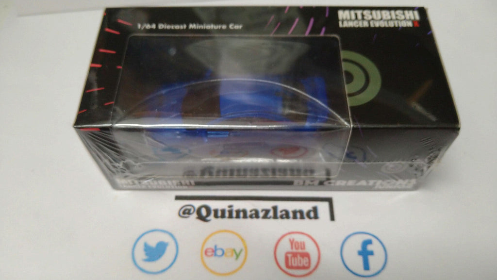BM Creation 1/64 2007 Mitsubishi Lancer Evo X RHD blue (CP04)