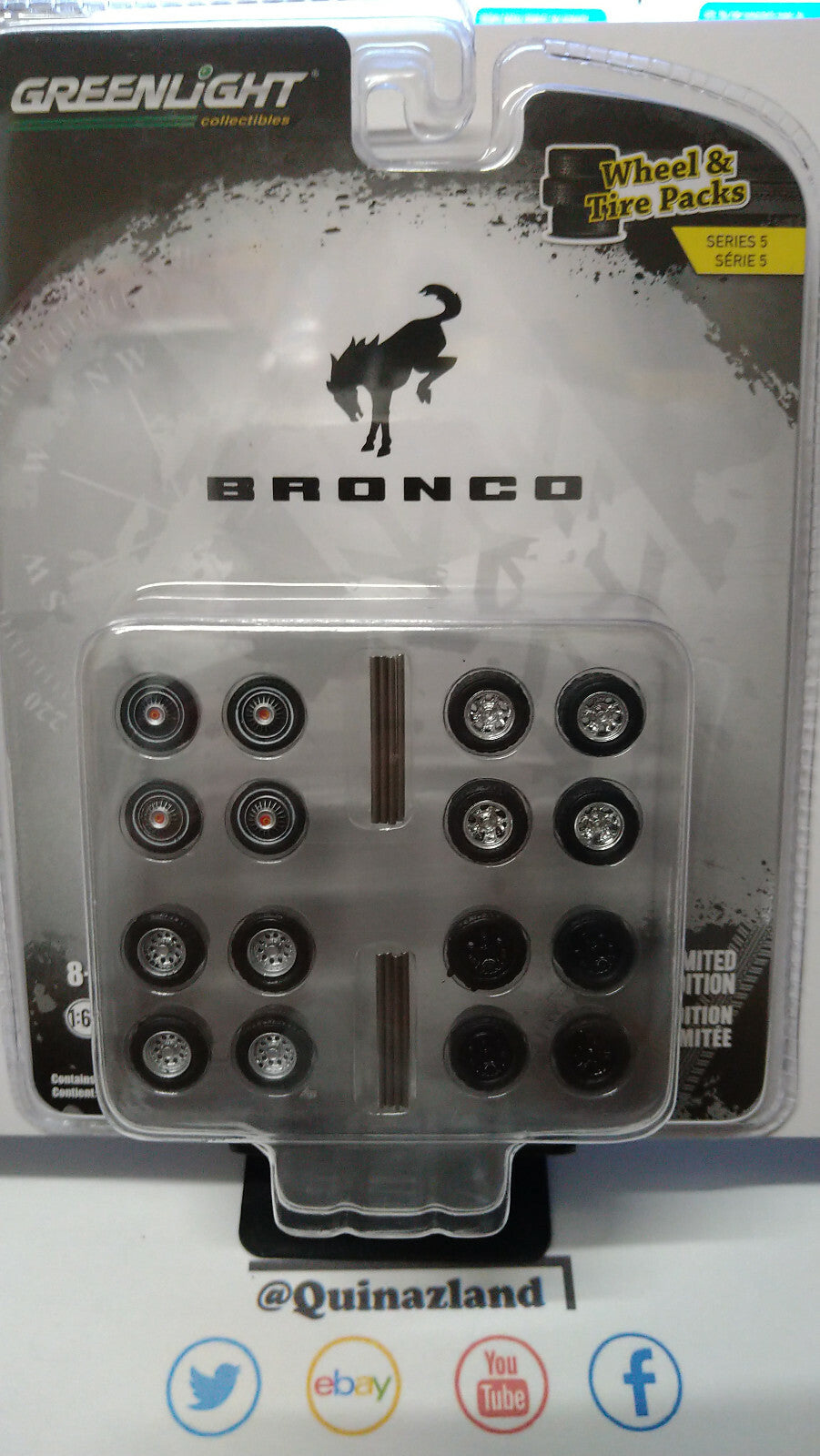 Greenlight Bronco  Wheel & Tires Multipack set de jantes Ford (NG56)