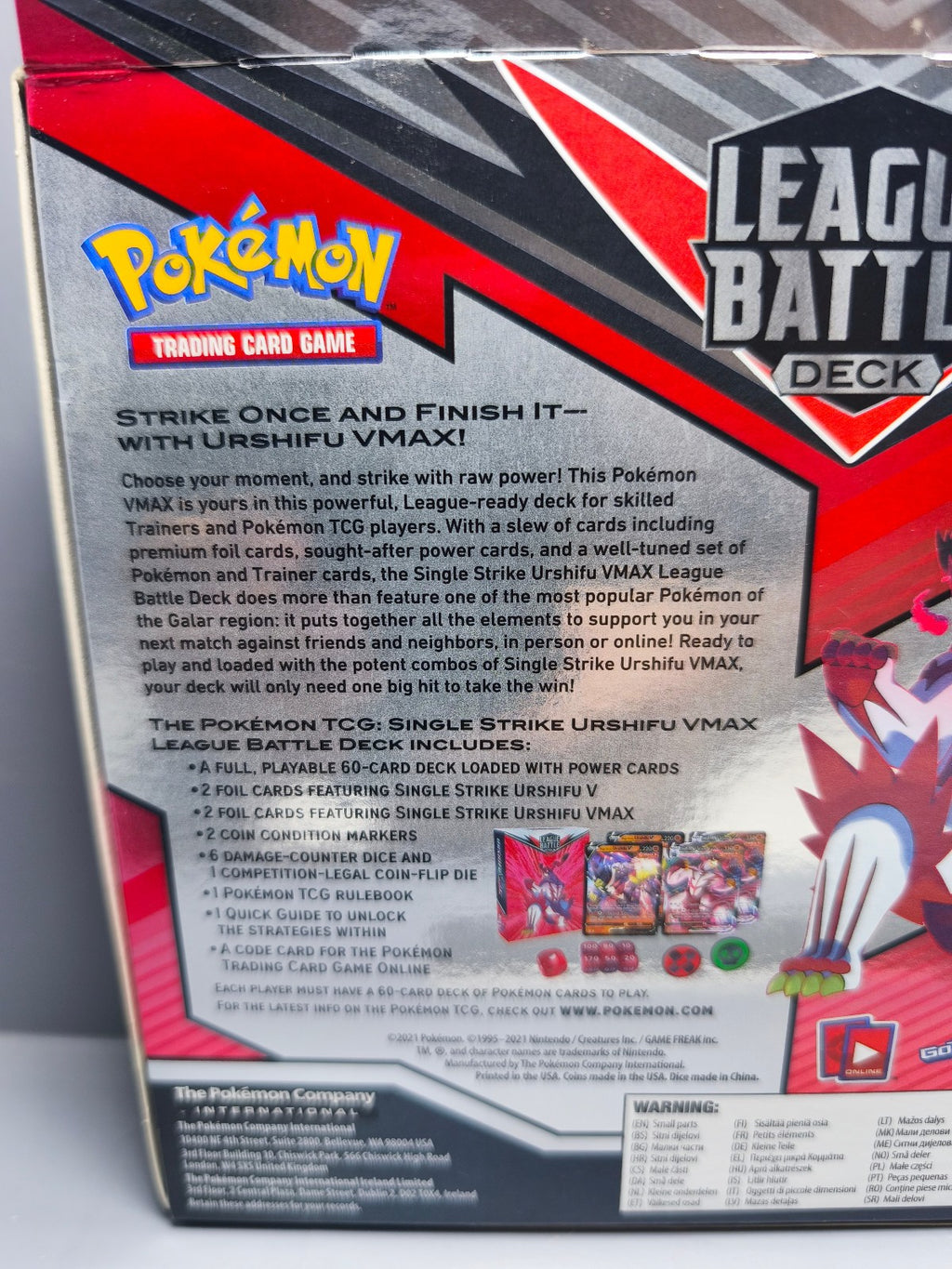 Pokémon league battle deck single strike Urshifu V max neuf scellé vers anglaise