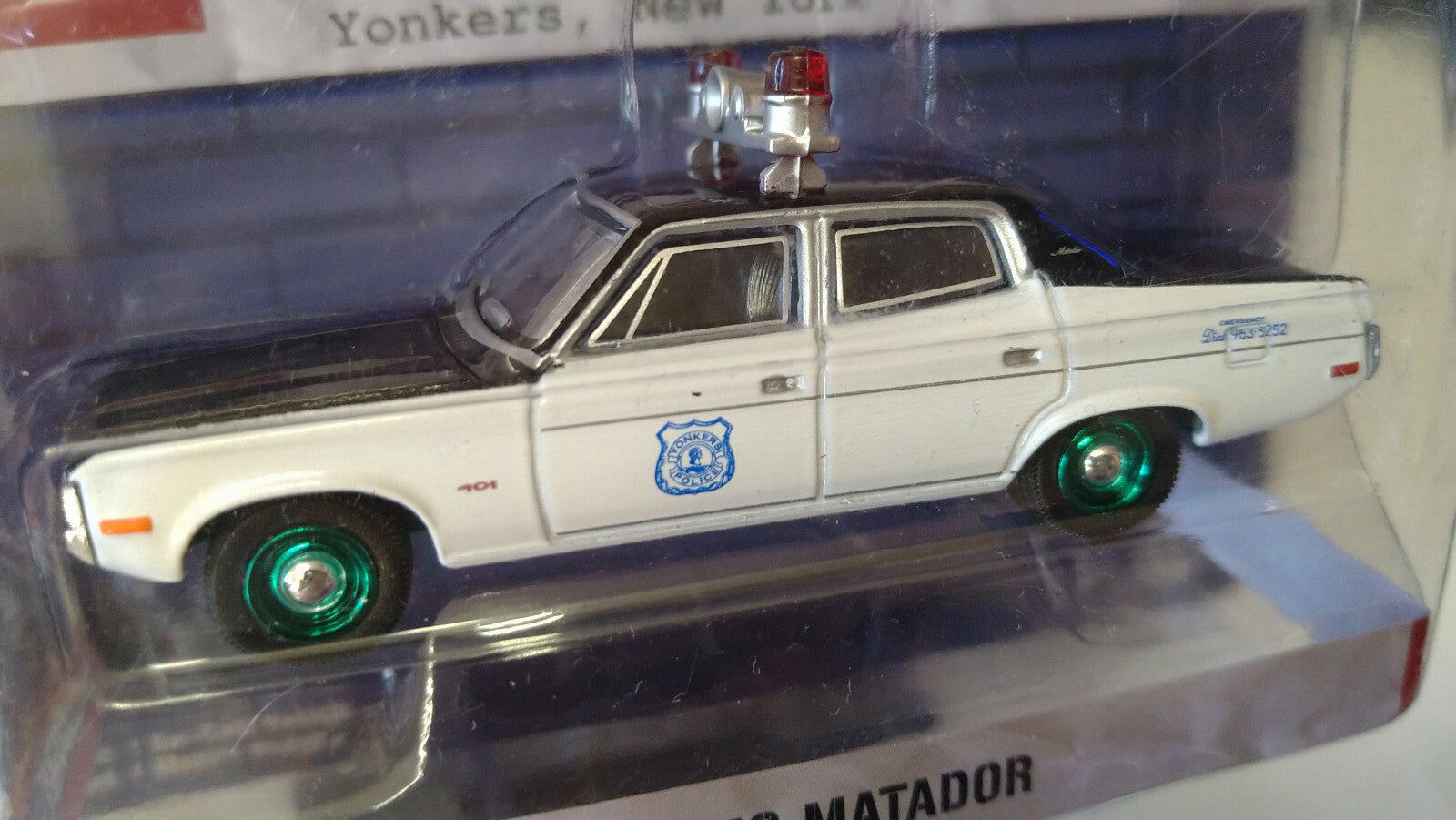 Greenlight Hot Pursuit 1971 AMC Matador Green Wheels Chase (NG21)