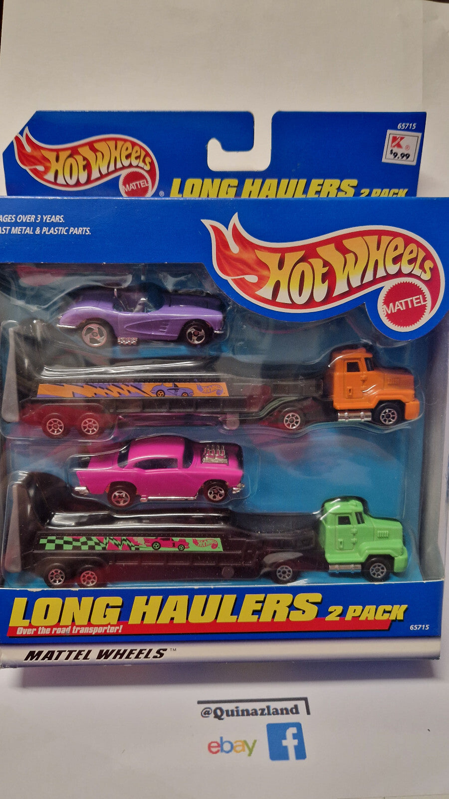Hot Wheels 1999 long haulers exclusive kmart  58 corvette et 57 chevy + 2   (ET)