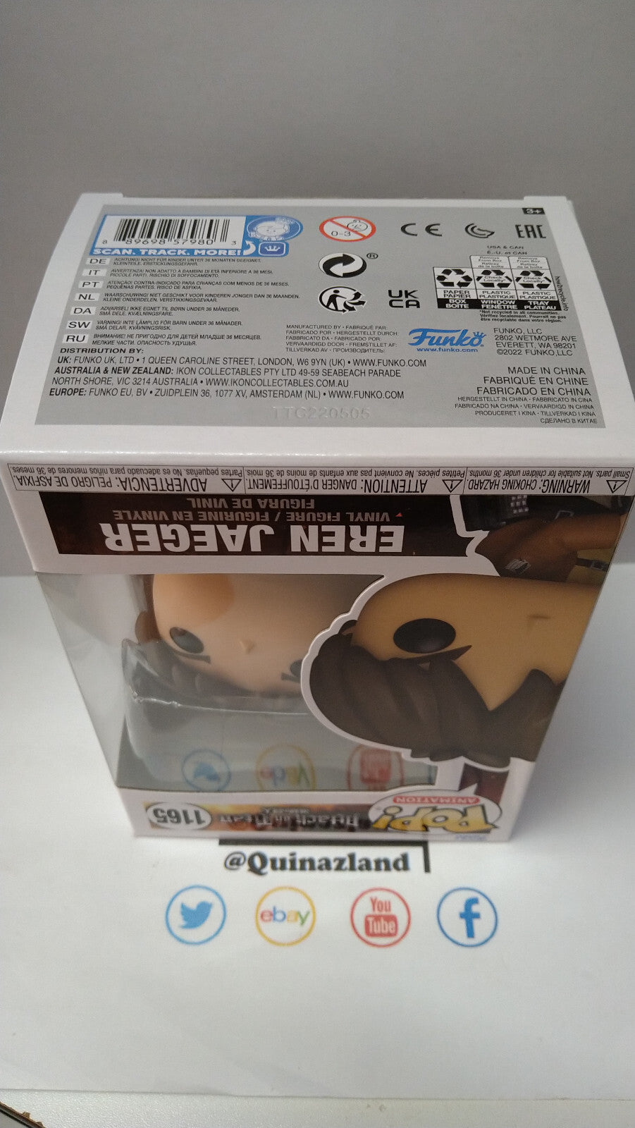 Funko Pop! ATTACK ON TITAN 1165 Eren Yeager (FU20)