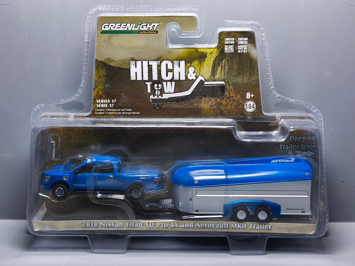 Greenlight Hitch & Tow série 17 2018 Nissan Titan XD Pro-4X & Aerovault  (CT01)