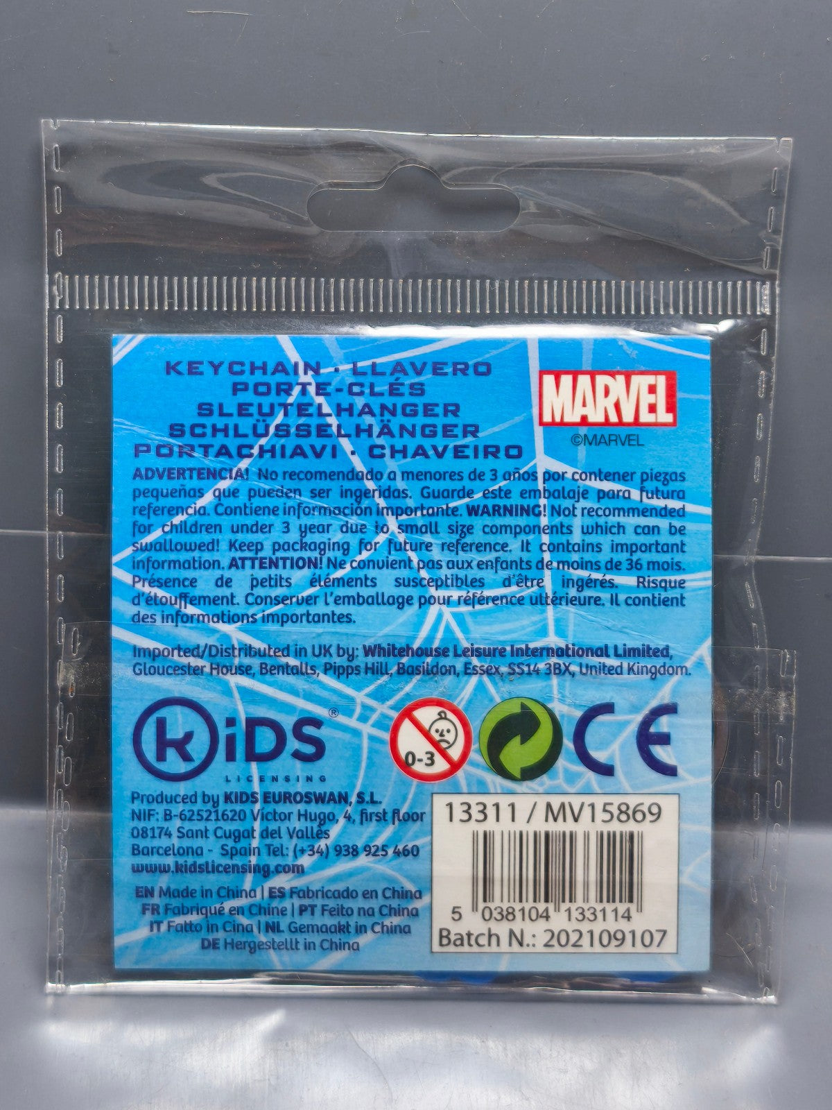 Porte clé silicone Spider-Man (Cart)