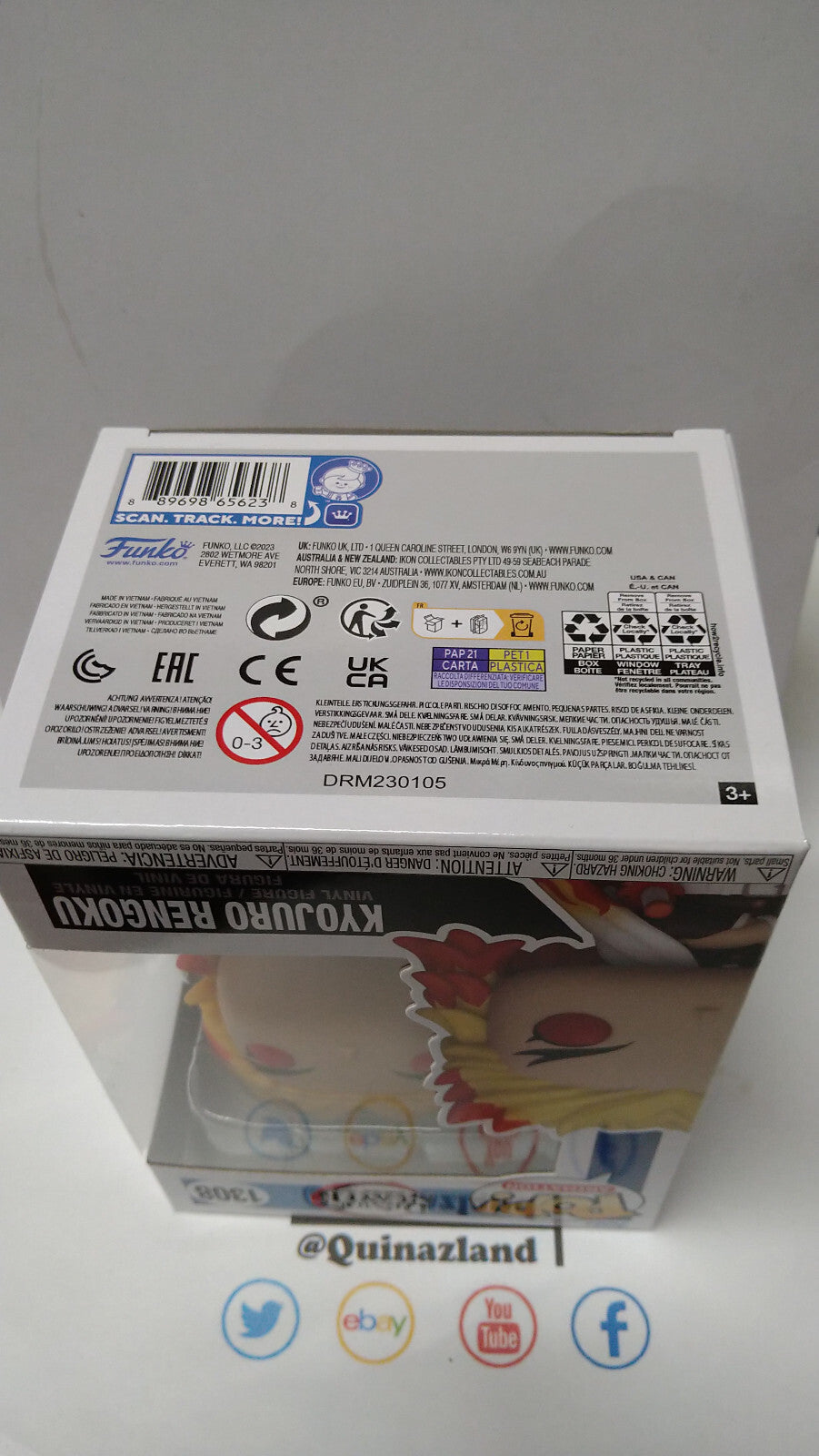 Funko Pop! DEMON SLAYER Animation N° 1308 Rengoku (F1)