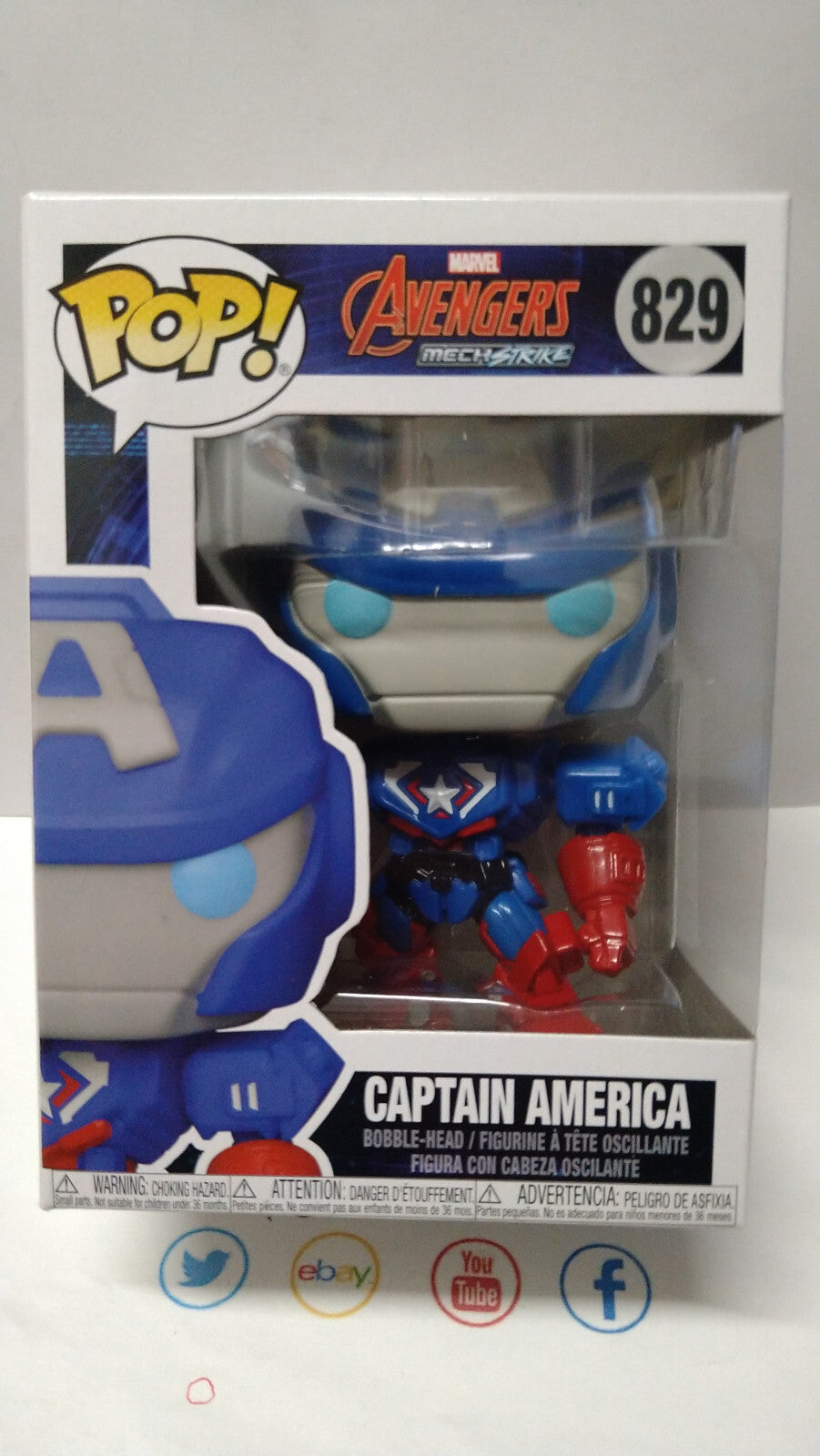 Funko Pop! MARVEL MERCH 829 Captain America (FU42)