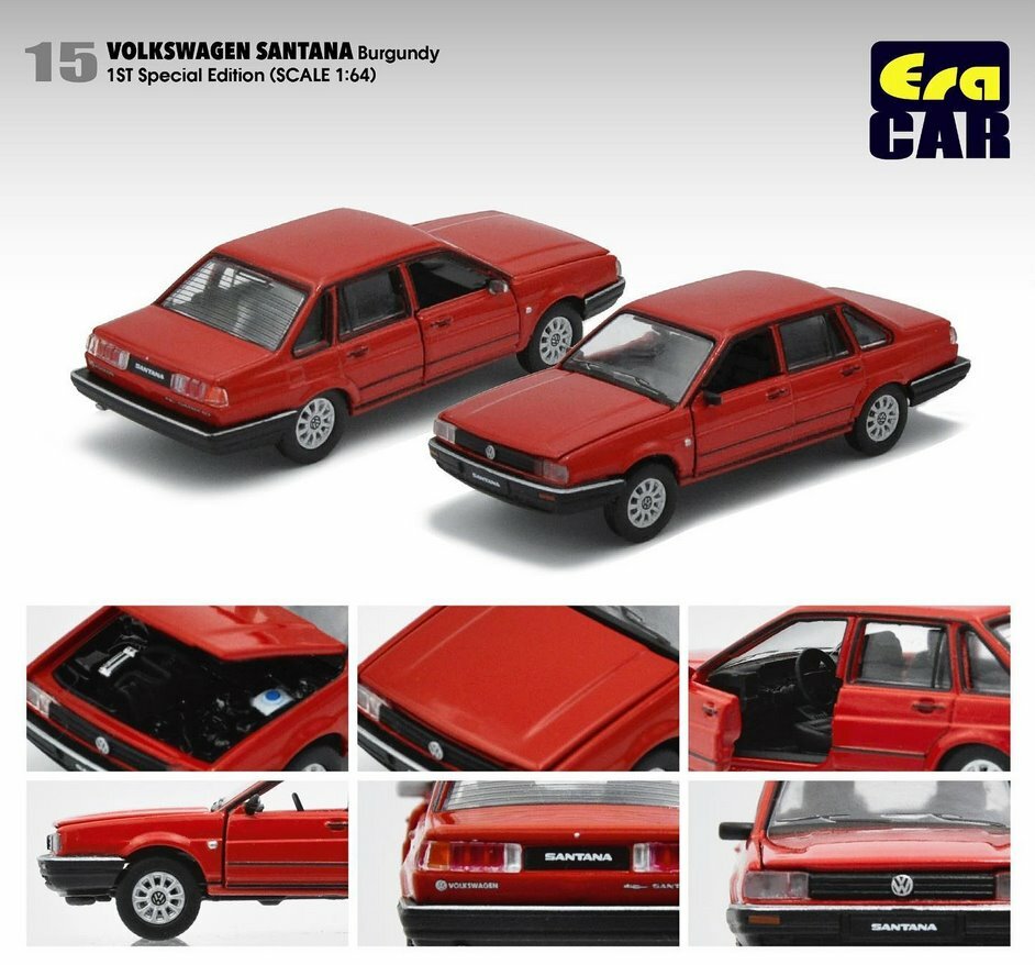 Era 1/64 Volkswagen Santana 1 st Special Edition, burgundy (NP16)