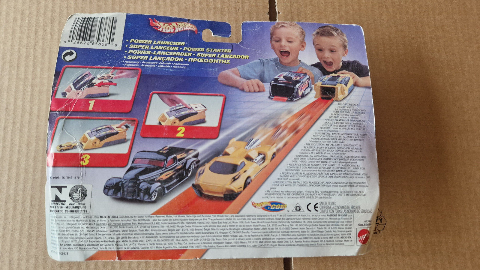 Hot Wheels 2002 power launcher Super smooth ⚠️ blister endommagé   (C9)
